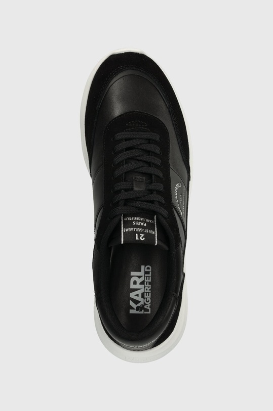 Karl Lagerfeld sneakersy skórzane SERGER KC czarny KL53638.000