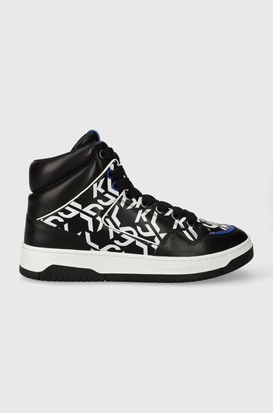 Karl Lagerfeld Jeans sneakersy skórzane KREW wysoka czarny KLJ53043.001