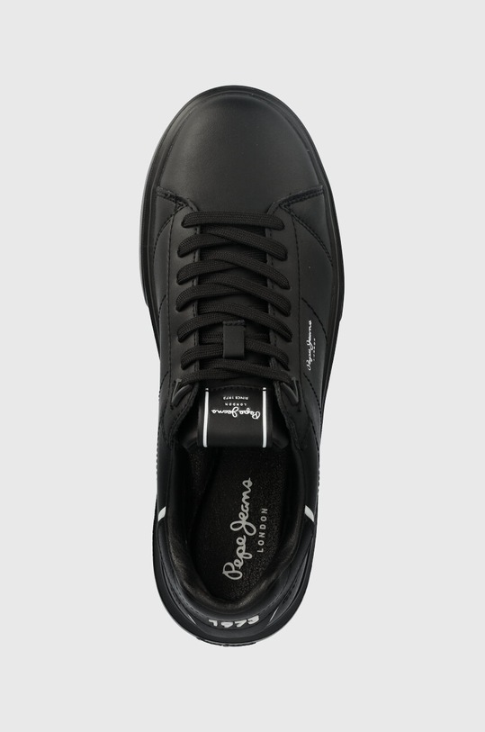 Шкіряні кросівки Pepe Jeans EATON BASIC чорний PMS30981
