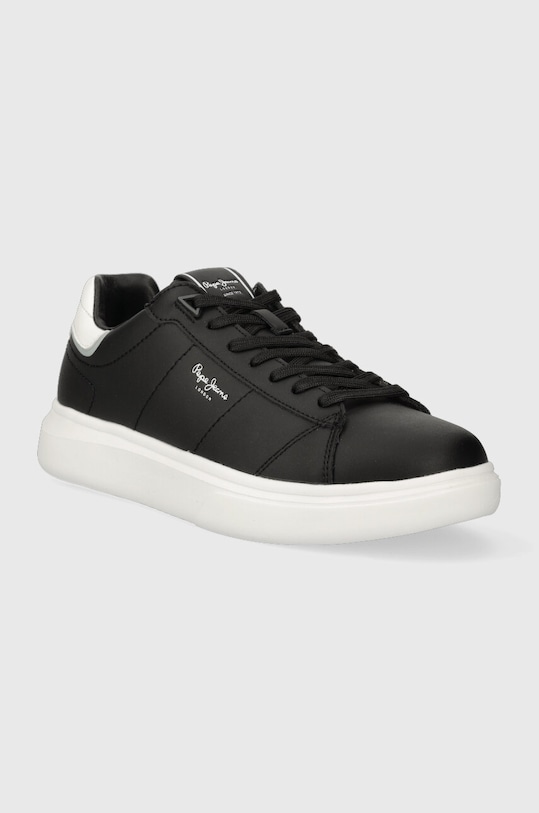 Kožené sneakers boty Pepe Jeans EATON BASIC PMS30981 černá AW23