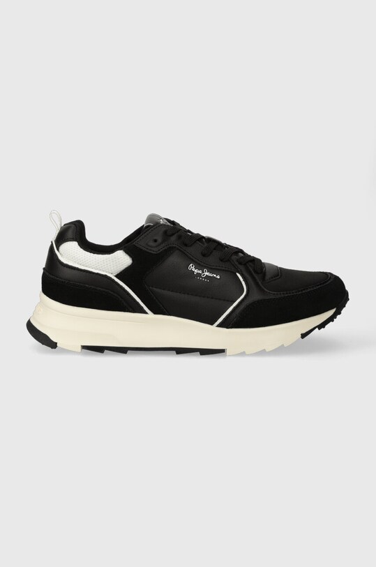 Pepe Jeans sneakersy JOY LEATHER M skóra zamszowa czarny PMS31014