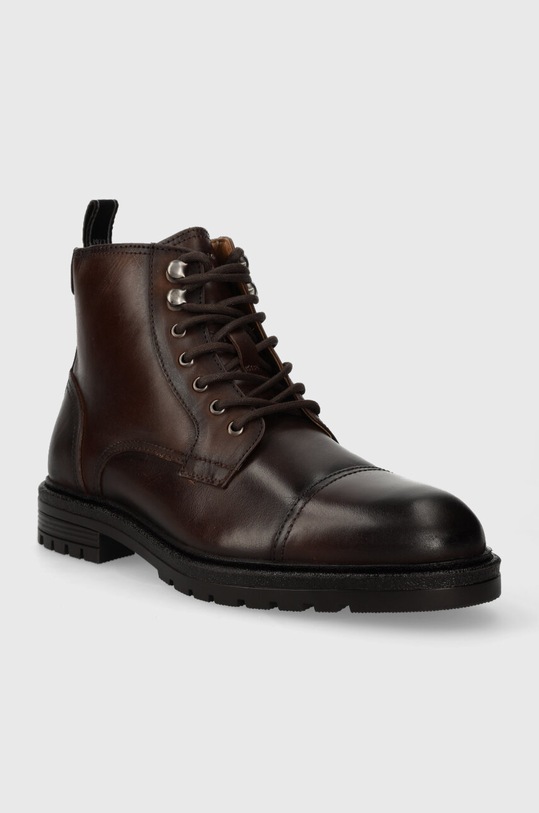 Pepe Jeans scarpe in pelle LOGAN BOOT PMS50237 marrone AW23