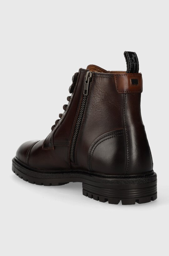 Scarpe Pepe Jeans scarpe in pelle LOGAN BOOT PMS50237 marrone