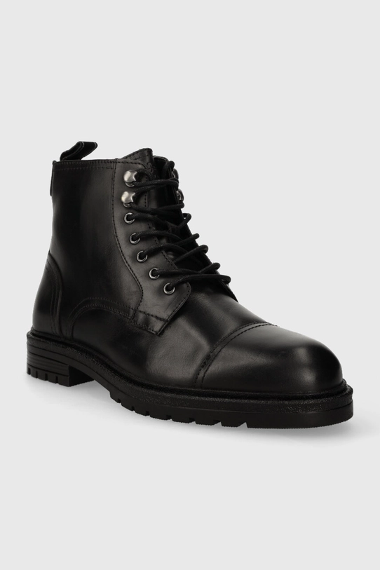 Kožené boty Pepe Jeans LOGAN BOOT PMS50237 černá AW23