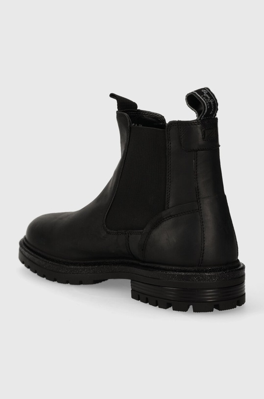 Încălțăminte Pepe Jeans ghete chelsea de piele LOGAN CHELSEA PMS50238 negru