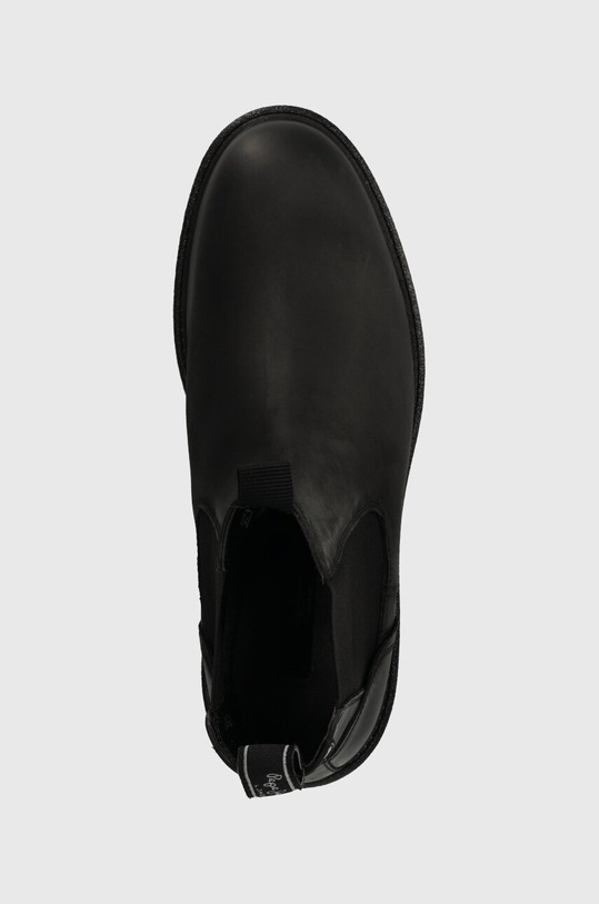 Pepe Jeans ghete chelsea de piele LOGAN CHELSEA negru PMS50238
