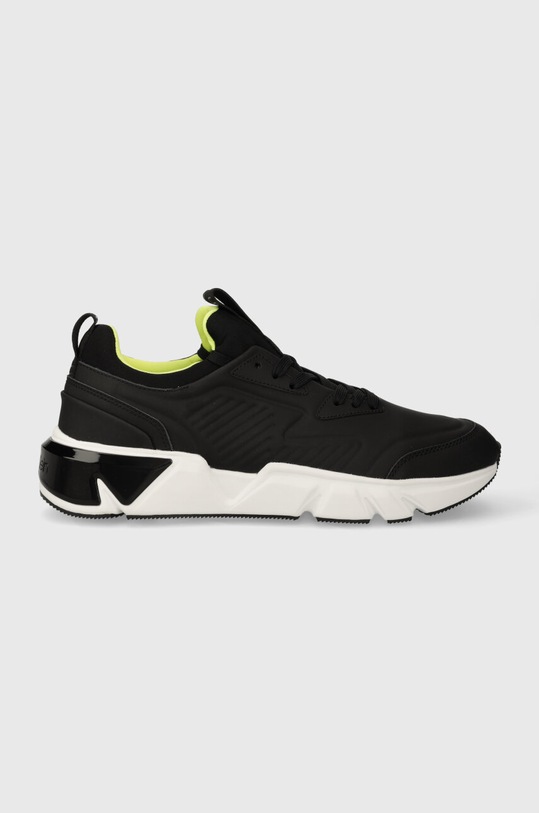 Δερμάτινα αθλητικά παπούτσια Calvin Klein LOW TOP LACE UP LTH επικαλυμμένο δέρμα μαύρο HM0HM00317
