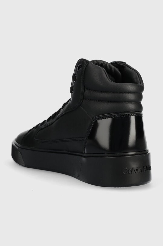 Obuv Kožené tenisky Calvin Klein HIGH TOP LACE UP INV STITCH HM0HM01164 čierna