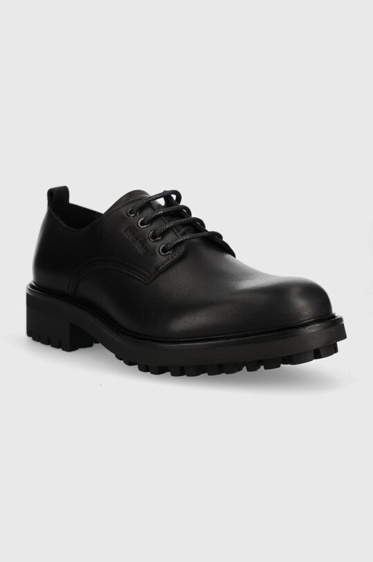 Calvin Klein półbuty skórzane DERBY HM0HM01230 czarny AW23