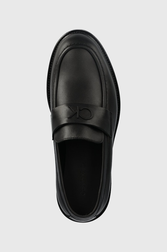 Kožené mokasíny Calvin Klein MOCCASIN W/ BOLD LOGO černá HM0HM01245