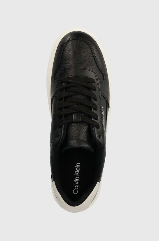 Calvin Klein sneakersy skórzane LOW TOP LACE UP BSKT czarny HM0HM01254