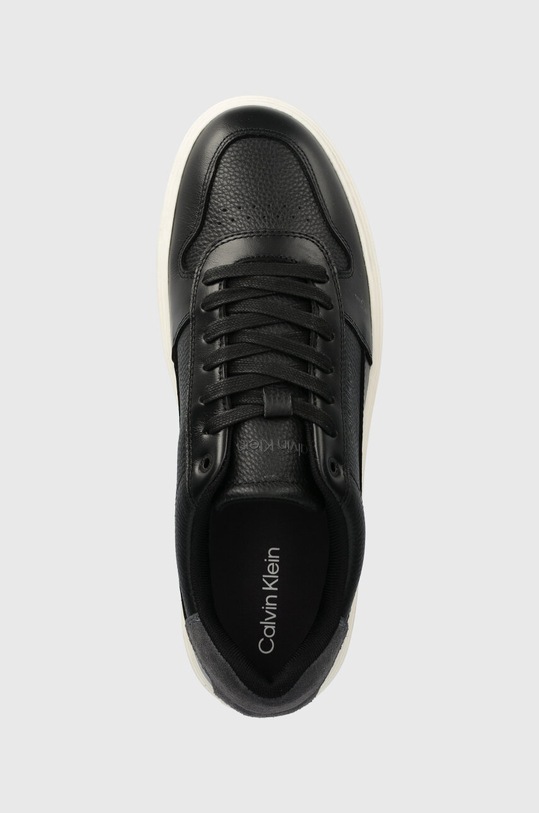Calvin Klein sneakersy skórzane LOW TOP LACE UP BSKT czarny HM0HM01254