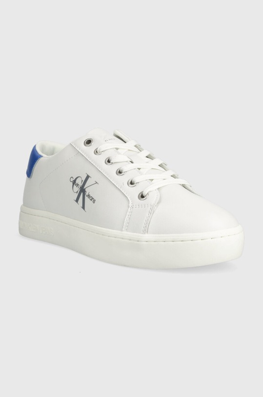 Calvin Klein Jeans sneakersy skórzane CLASSIC CUPSOLE LACEUP LOW LTH YM0YM00491 biały SS24