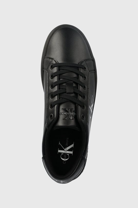 Calvin Klein Jeans sneakersy skórzane CLASSIC CUPSOLE LACEUP LOW LTH czarny YM0YM00491