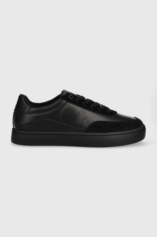 Шкіряні кросівки Calvin Klein Jeans CLASSIC CUPSOLE LACEUP MIX LTH замша чорний YM0YM00713