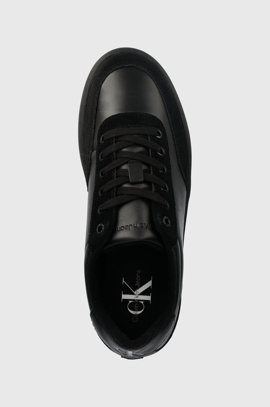 Шкіряні кросівки Calvin Klein Jeans CLASSIC CUPSOLE LACEUP MIX LTH чорний YM0YM00713