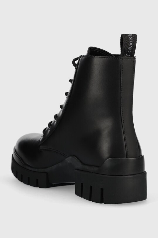 Взуття Шкіряні черевики Calvin Klein Jeans TRANSP COMBAT MID LACEUP LTH YM0YM00755 чорний
