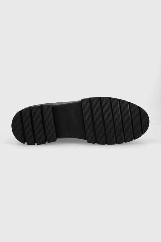 Шкіряні черевики Calvin Klein Jeans TRANSP COMBAT MID LACEUP LTH YM0YM00755 чорний