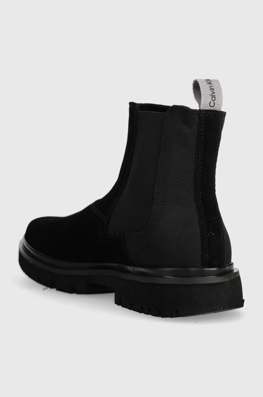 Обувки Велурени боти челси Calvin Klein Jeans EVA MID CHELSEA BOOT SUEDE YM0YM00764 черен