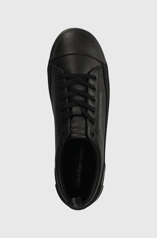 Шкіряні кеди Calvin Klein Jeans VULCANIZED LACEUP LOW LTH чорний YM0YM00795