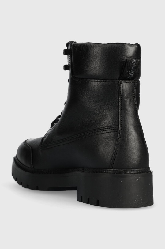 Obuwie Calvin Klein Jeans trapery skórzane COMBAT MID LACEUP WL LTH YM0YM00847 czarny