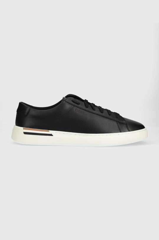 BOSS sneakersy skórzane Clint Planet friendly czarny 50502885.001