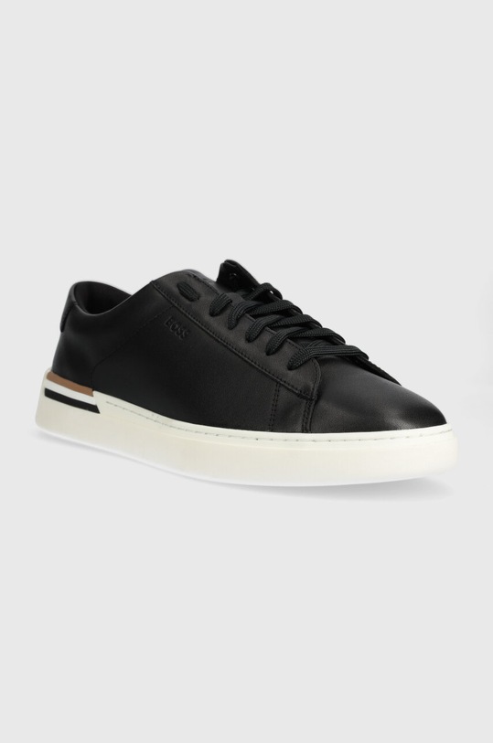 BOSS sneakersy skórzane Clint 50502885.001 czarny AW23