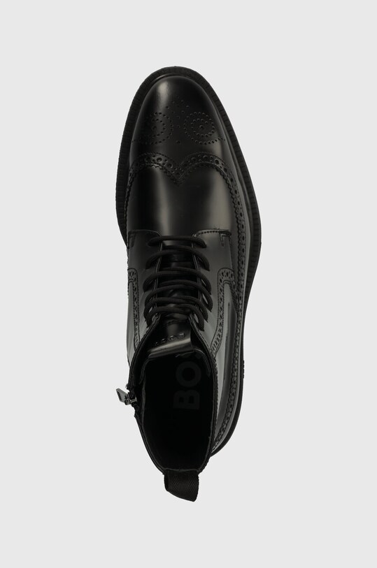BOSS ghete de piele Larry negru 50503617.001