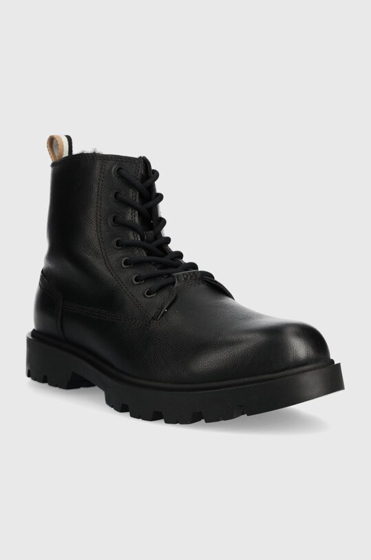 BOSS buty skórzane Adley 50503557.001 czarny AW23
