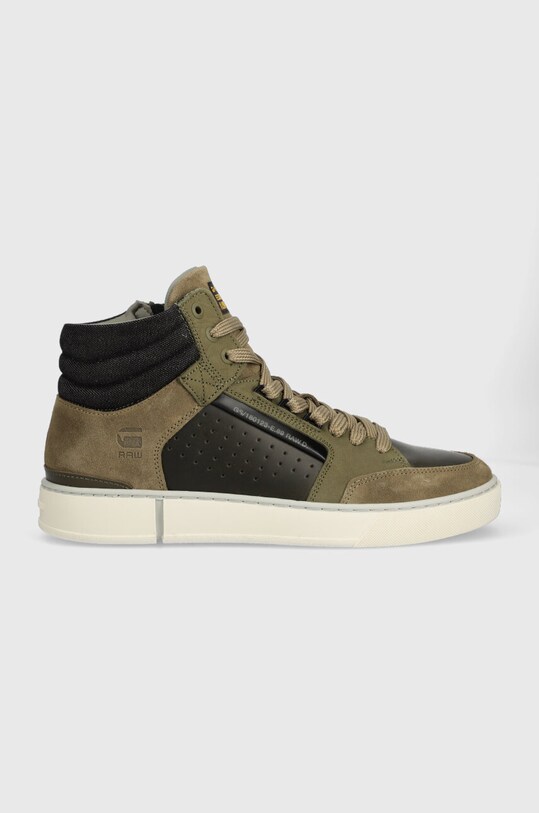 Αθλητικά G-Star Raw RAVOND II MID LEA δέρμα σαμουά πράσινο 2342005714.OLV