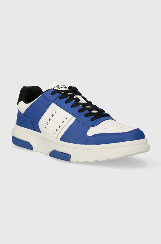 Tommy Jeans sneakersy skórzane TJM LEATHER CUPSOLE 2.0 EM0EM01283 niebieski AW23