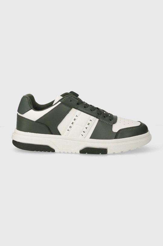 Tommy Jeans sneakersy skórzane TJM LEATHER CUPSOLE 2.0 niska zielony EM0EM01283