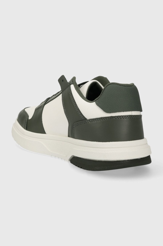 Obuwie Tommy Jeans sneakersy skórzane TJM LEATHER CUPSOLE 2.0 EM0EM01283 zielony