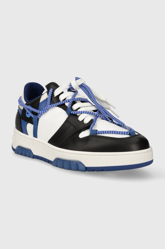 Usnjene superge Off Play SORRENTO BLACK WHITE BLUE XM.SORRENTO1.5054 modra AW23