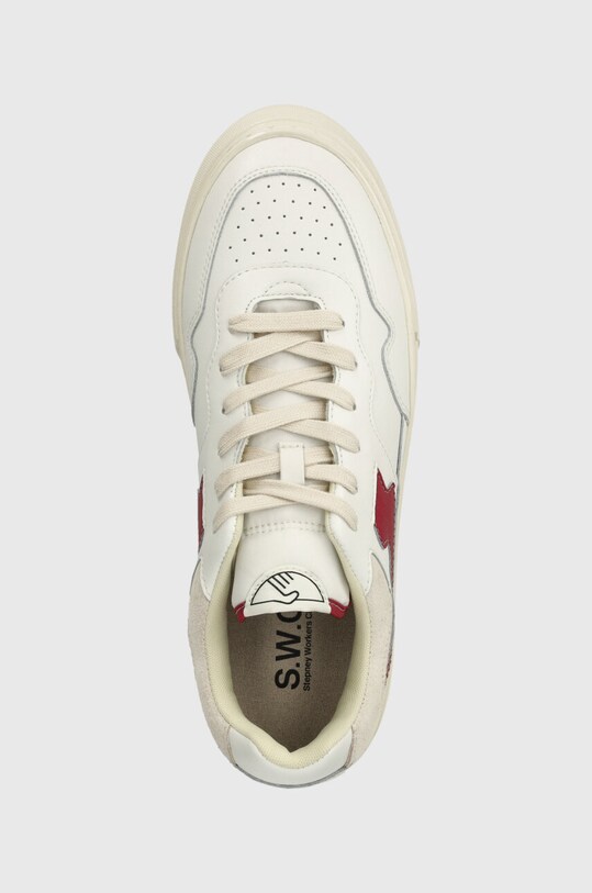 Stepney Workers Club sneakers din piele Pearl S-Strike Leather alb YA09530