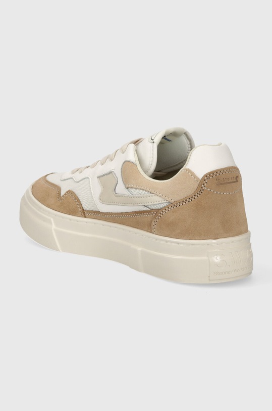 Boty Kožené tenisky Stepney Workers Club Pearl S-Strike Suede Mix YA09516 bílá