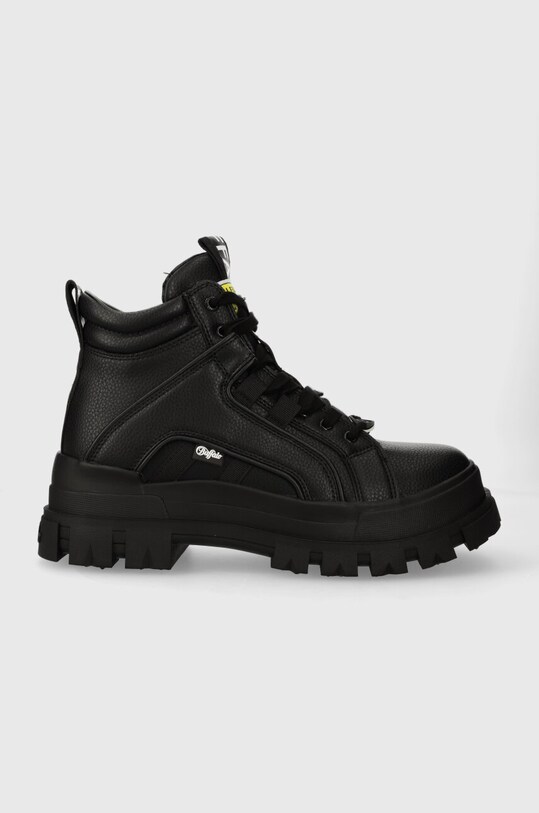 Buffalo sneakersy Aspha Nc Mid Planet friendly czarny 1400001.BLK