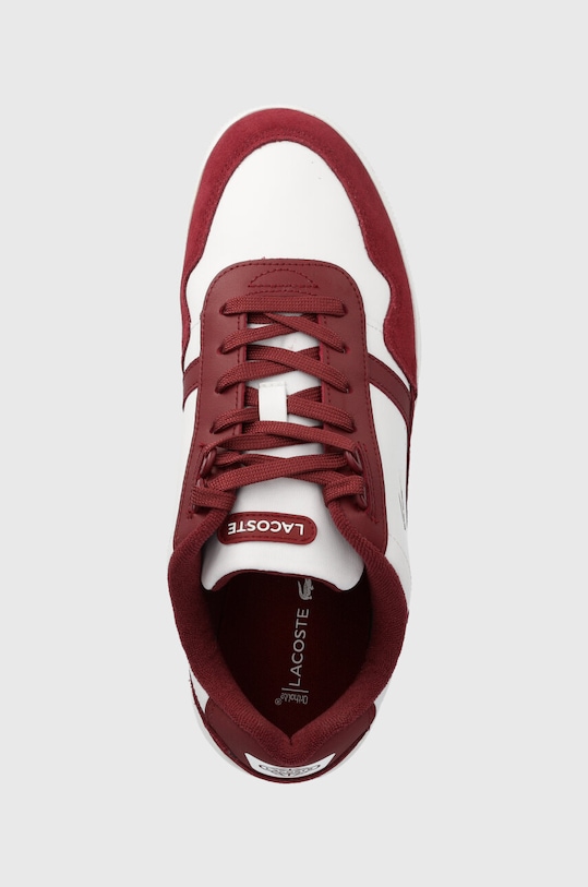 Δερμάτινα αθλητικά παπούτσια Lacoste Graphic Print T-Clip μπορντό 46SMA0070
