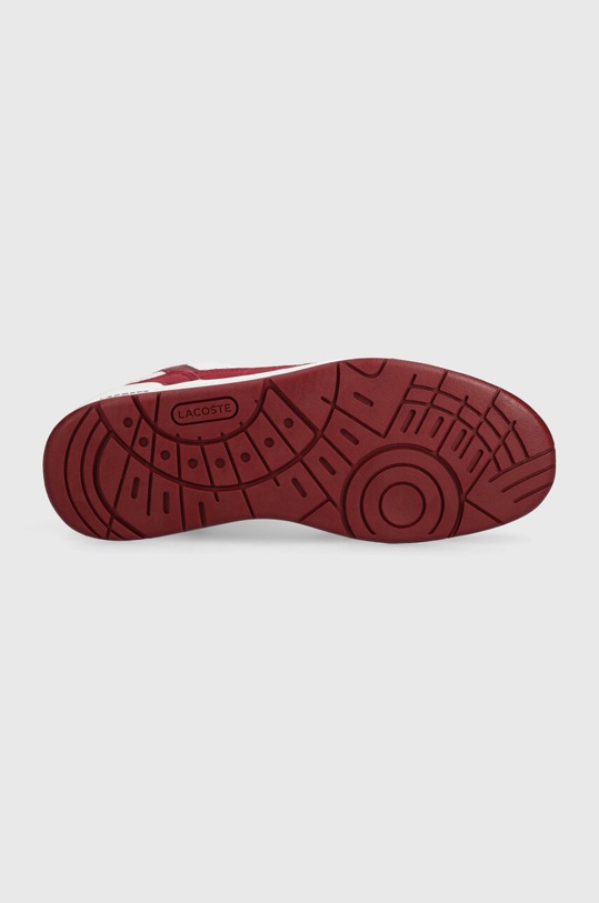 Шкіряні кросівки Lacoste Graphic Print T-Clip 46SMA0070 бордо