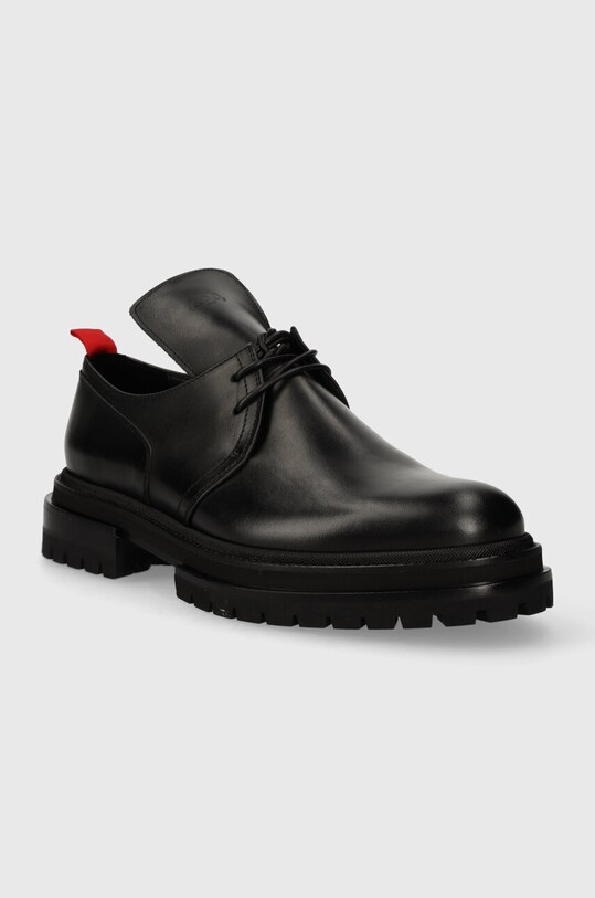 424 scarpe in pelle 35424Q05.236570 nero AW23