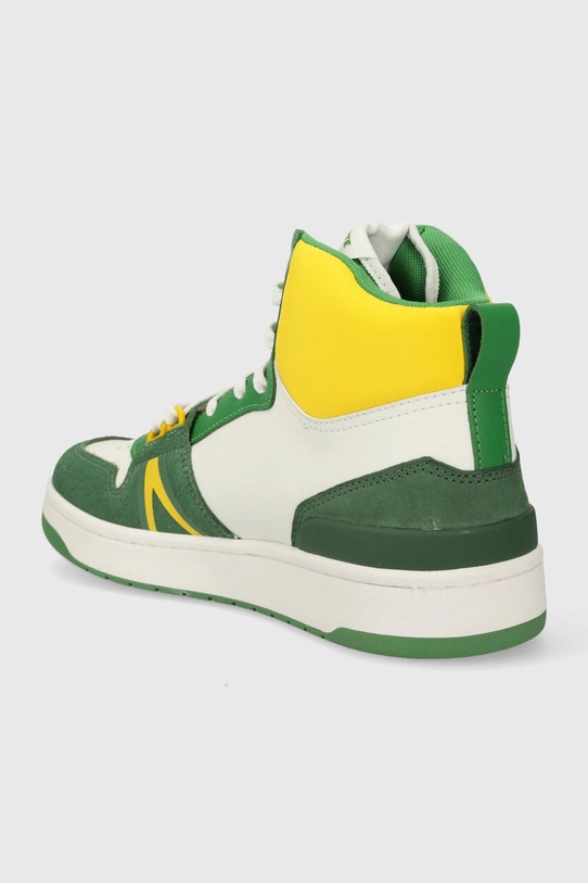 Obuwie Lacoste sneakersy skórzane L001 Leather Colorblock High-Top 45SMA0027 zielony