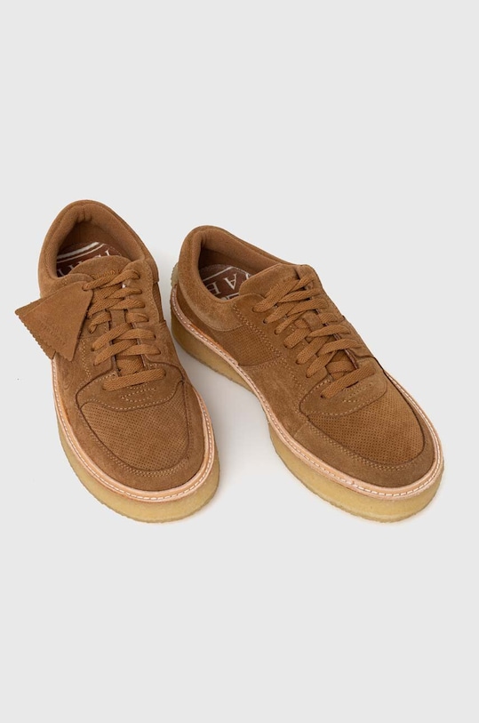 Tenisice od brušene kože Clarks Sandford 26173373 smeđa AW23