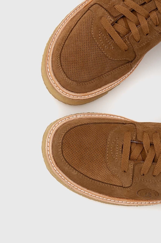 Tenisice od brušene kože Clarks Sandford smeđa 26173373