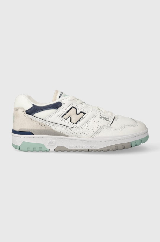 New Balance sneakers din piele BB550WCA piele întoarsă alb BB550WCA