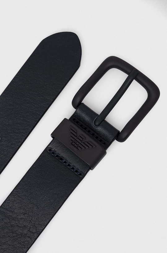 Detský kožený opasok Emporio Armani 401527.3F557 tmavomodrá AW23