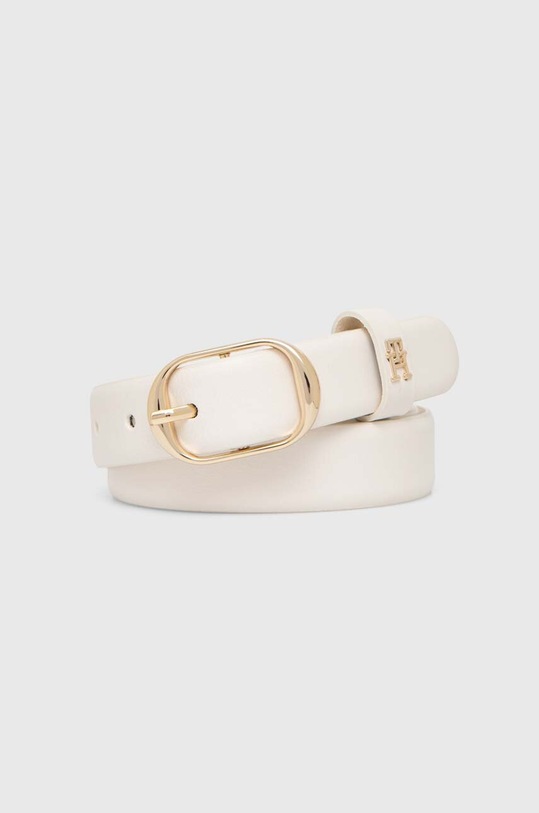 Tommy Hilfiger pasek skórzany biały AW0AW14938