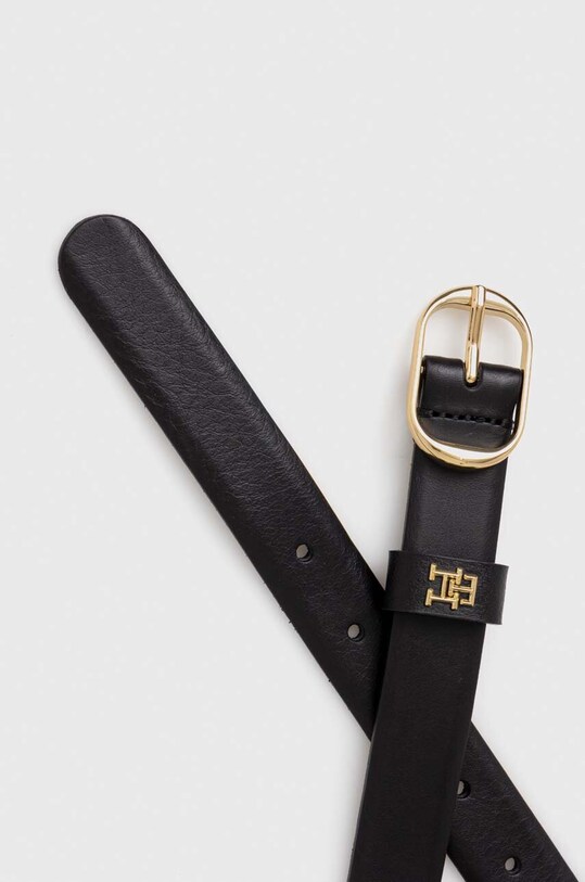 Tommy Hilfiger pasek skórzany AW0AW14938 czarny AW24