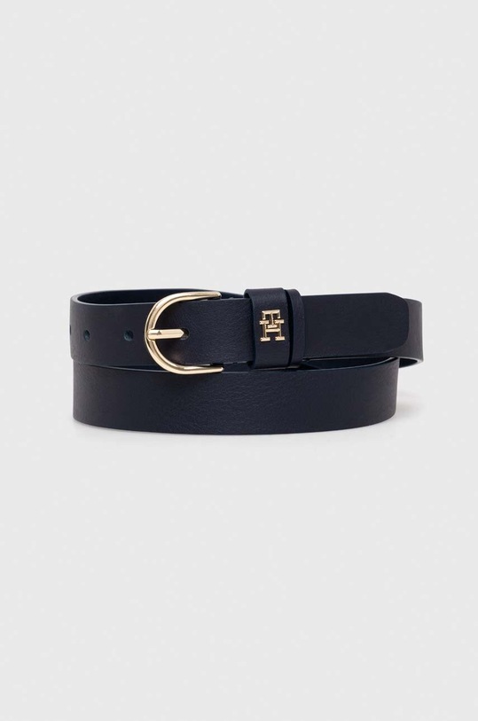 Tommy Hilfiger pasek skórzany granatowy AW0AW14939