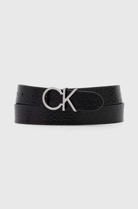 Calvin Klein pasek skórzany czarny K60K610981