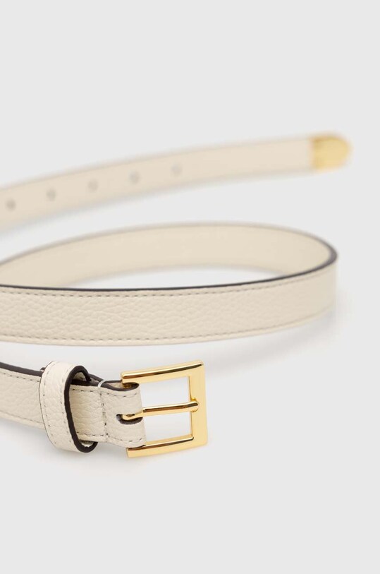 Lauren Ralph Lauren pasek skórzany 412912036 beżowy AA00